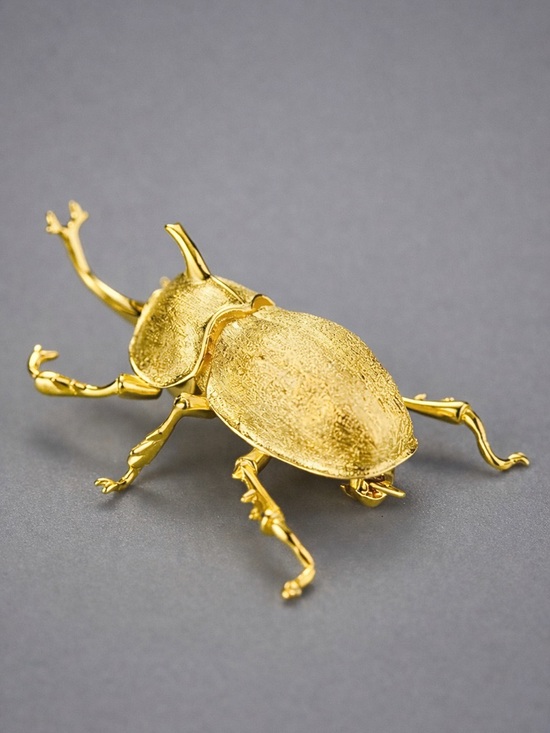 Handmade Jewelry - Artisan Handmade 925 Silver Trypoxylus Dichotomus Brooch